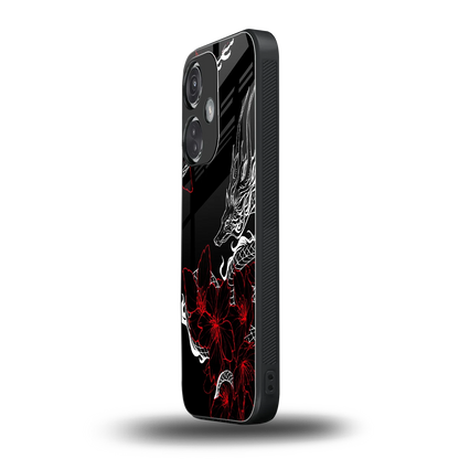 Fiery Petals oneplus nord ce 3 mobile cover | shockproof glass phone case