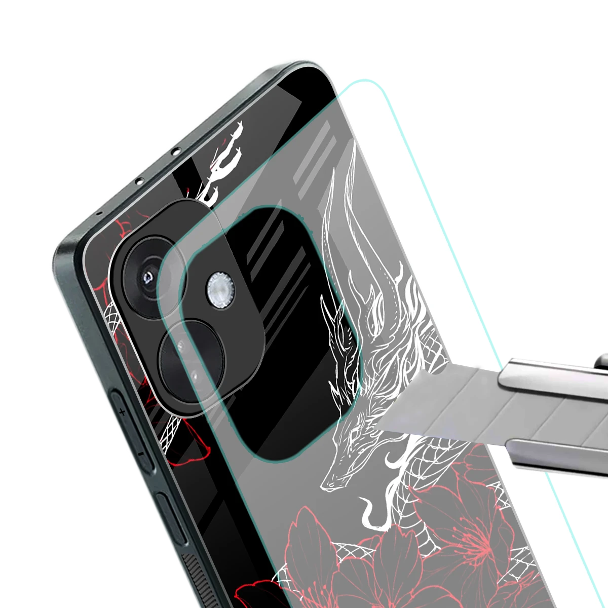 Fiery Petals stylish phone case for oneplus nord ce 3 | glossy glass and slim fit