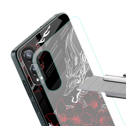 Fiery Petals stylish phone case for oneplus nord ce 4 lite | glossy glass and slim fit