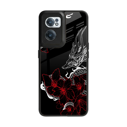 Fiery Petals back phone cover | glass case for oneplus nord ce 2