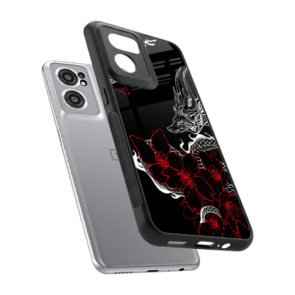 Fiery Petals sleek oneplus nord ce 2 cover with tempered glass back and TPU edges