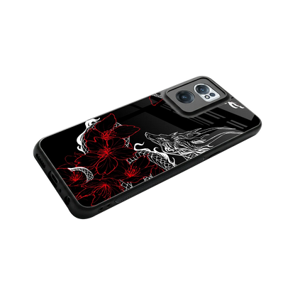 Fiery Petals stylish phone case for oneplus nord ce 2 | glossy glass and slim fit
