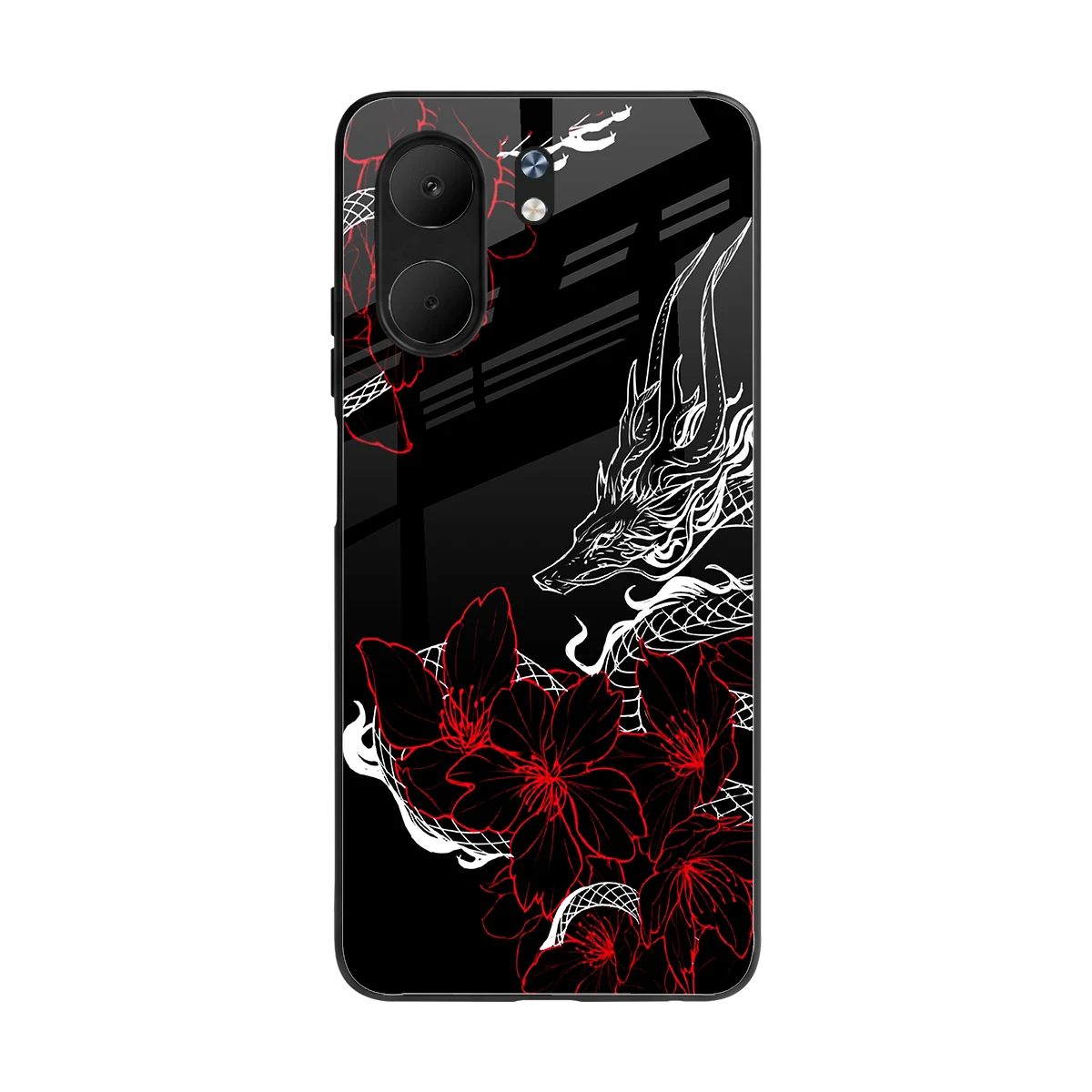 Fiery Petals back phone cover | glass case for oppo a5x 5g