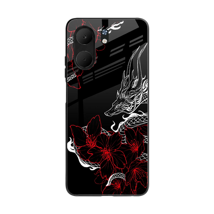 Fiery Petals back phone cover | glass case for oppo a5x 5g