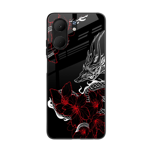 Fiery Petals back phone cover | glass case for oppo a5x 5g