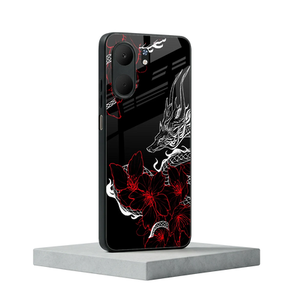 Fiery Petals oppo a5x 5g mobile cover | shockproof glass phone case