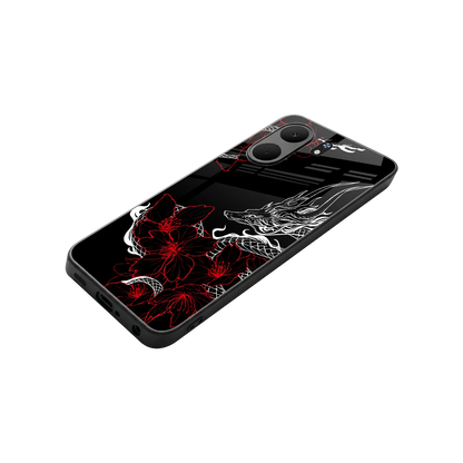 Fiery Petals stylish phone case for oppo a5x 5g | glossy glass and slim fit