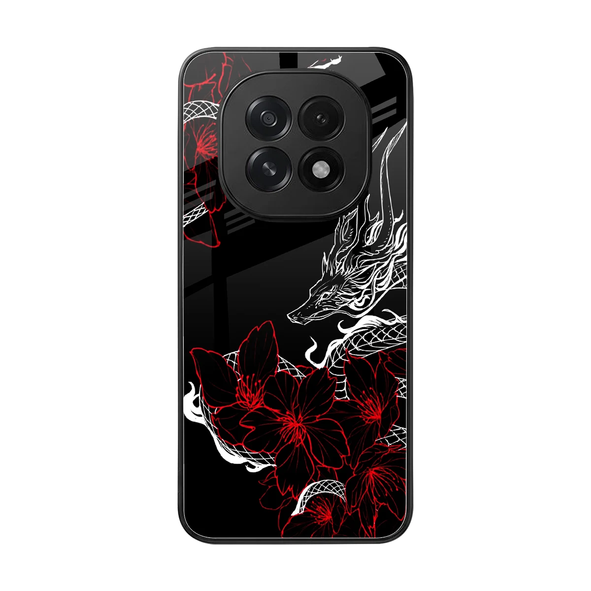 Fiery Petals back phone cover | glass case for oppo f29 5g