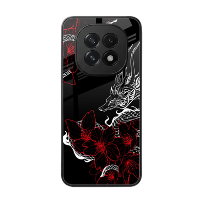 Fiery Petals back phone cover | glass case for oppo f29 5g