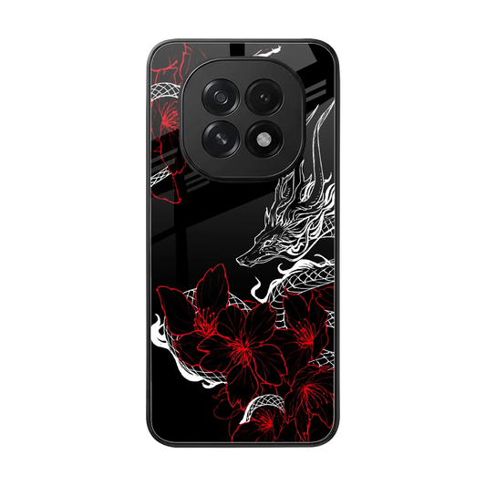 Fiery Petals back phone cover | glass case for oppo f29 5g