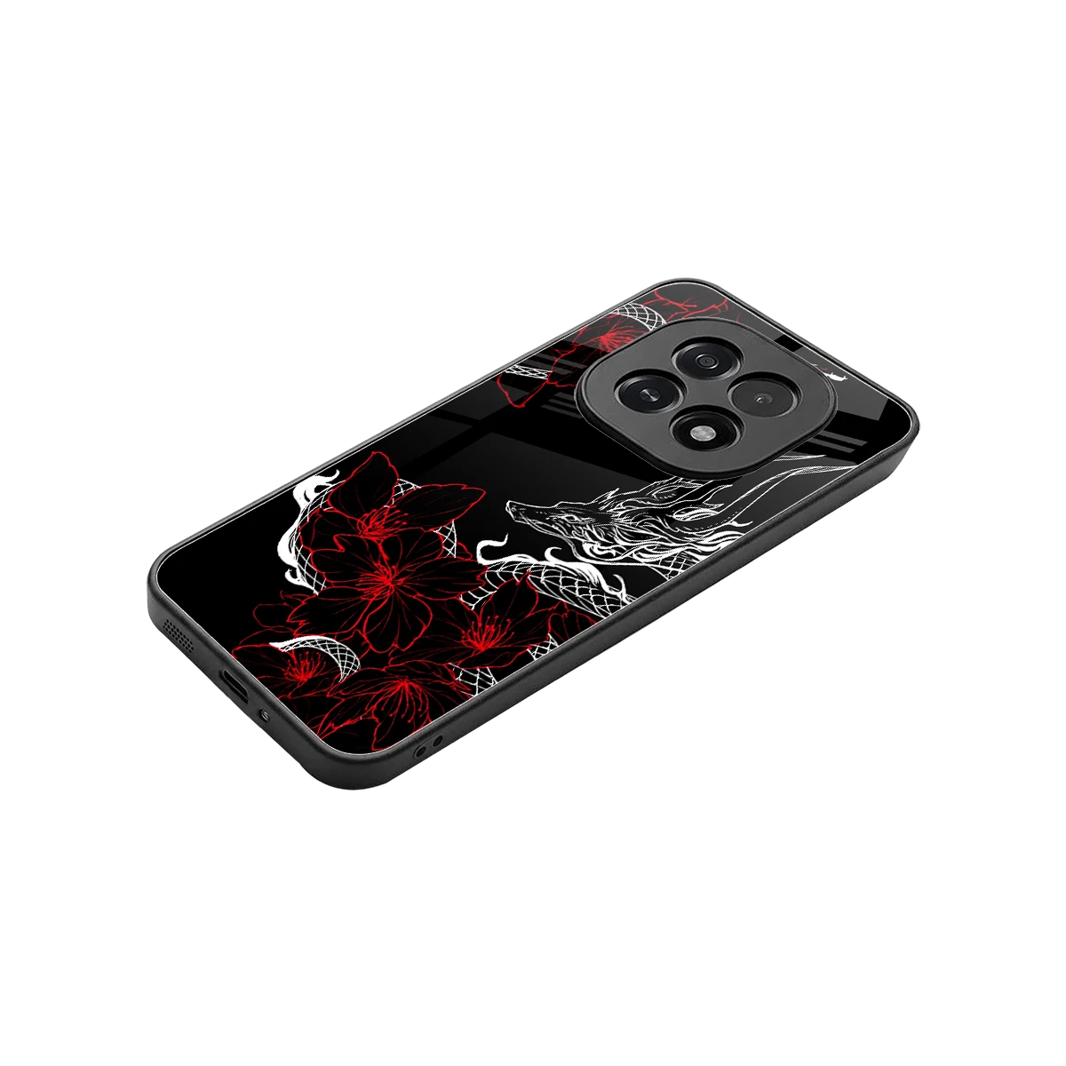 Fiery Petals stylish phone case for oppo f29 5g | glossy glass and slim fit