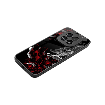 Fiery Petals stylish phone case for oppo f29 5g | glossy glass and slim fit