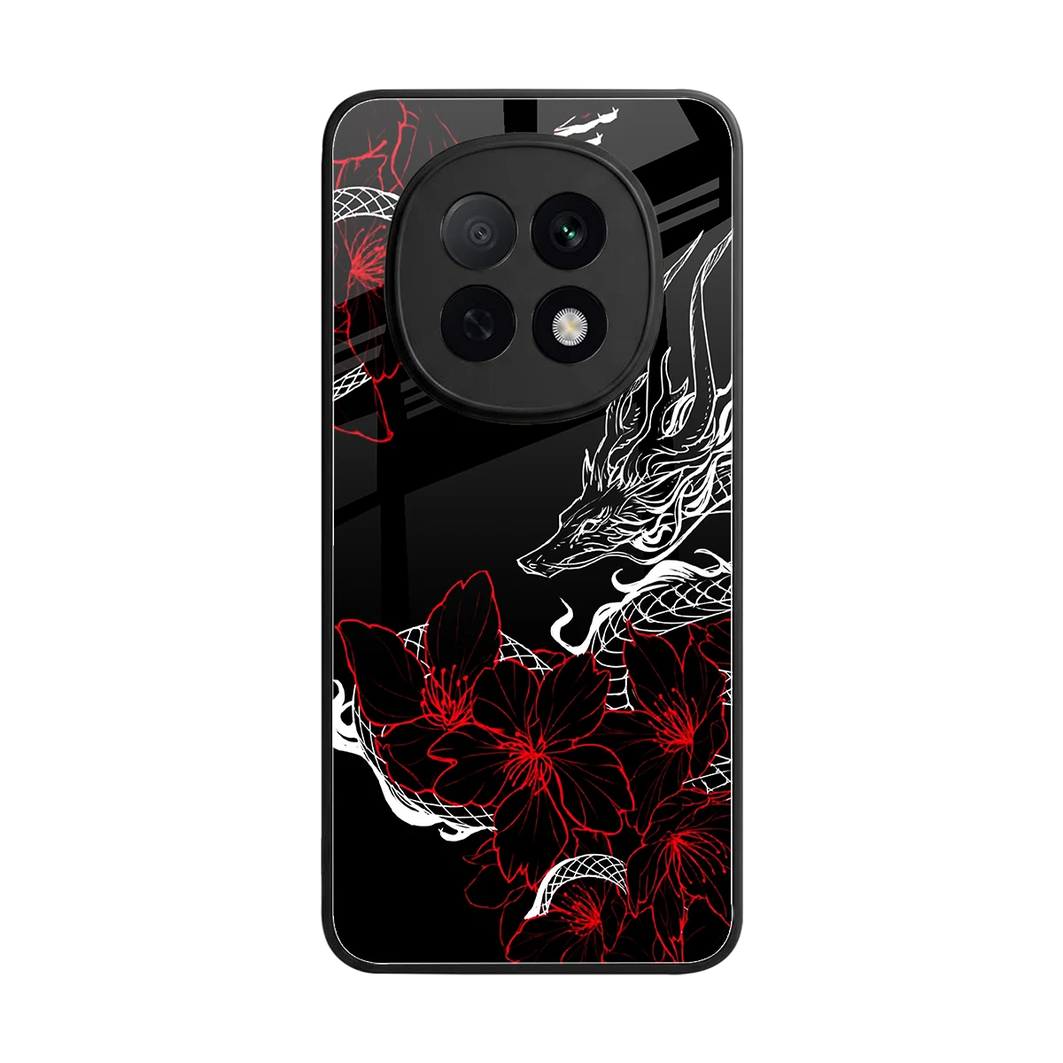 Fiery Petals back phone cover | glass case for oppo f29 pro 5g