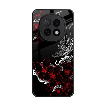 Fiery Petals back phone cover | glass case for oppo f29 pro 5g