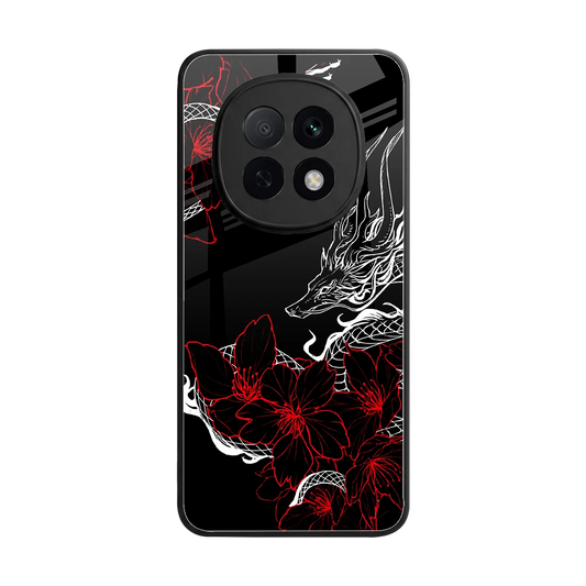 Fiery Petals back phone cover | glass case for oppo f29 pro 5g
