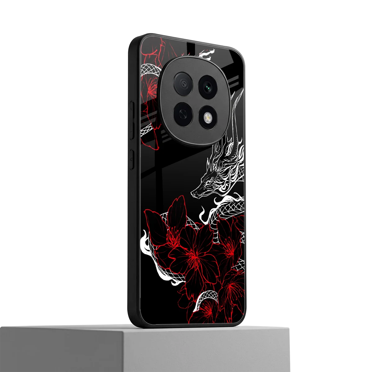 Fiery Petals oppo f29 pro 5g mobile cover | shockproof glass phone case
