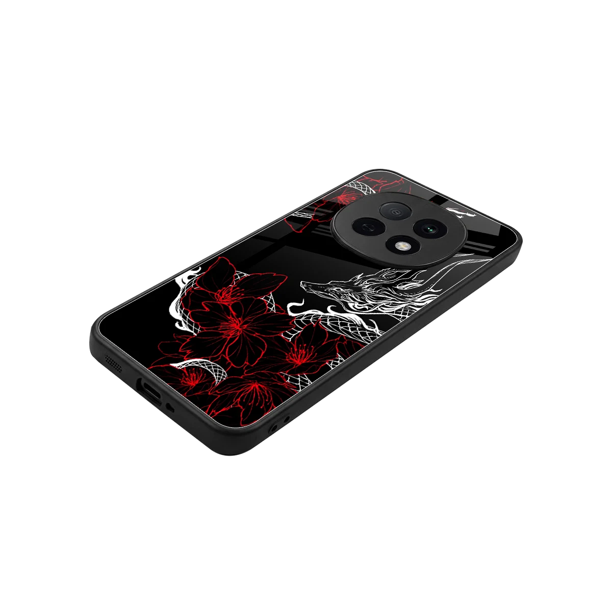 Fiery Petals stylish phone case for oppo f29 pro 5g | glossy glass and slim fit
