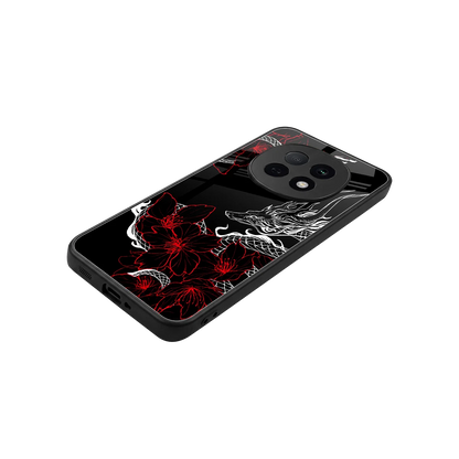 Fiery Petals stylish phone case for oppo f29 pro 5g | glossy glass and slim fit