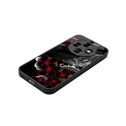 Fiery Petals stylish phone case for oppo f31 pro 5g | glossy glass and slim fit