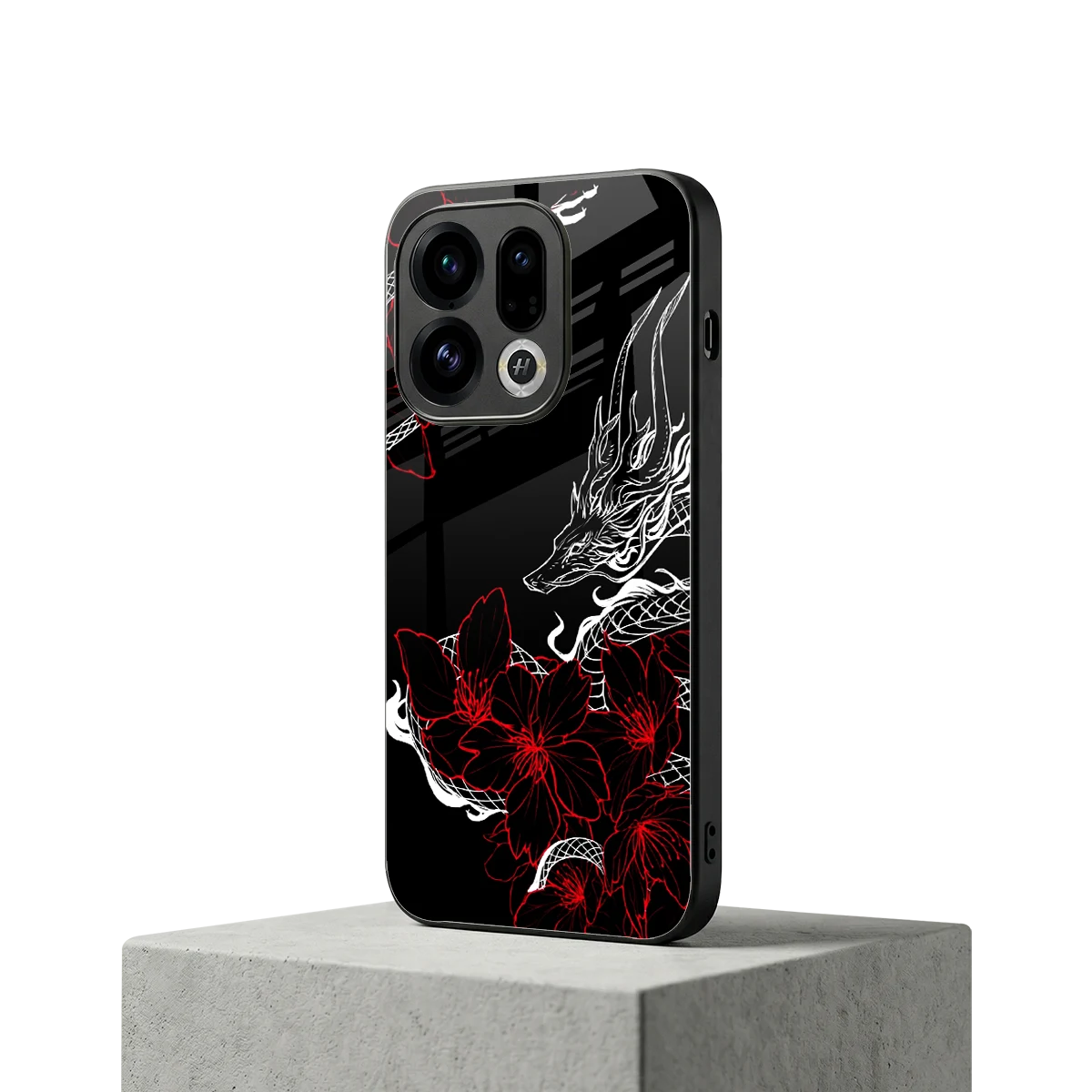 Fiery Petals oppo find x9 mobile cover | shockproof glass phone case