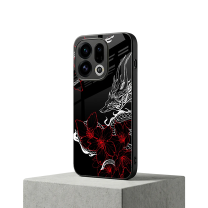 Fiery Petals oppo find x9 mobile cover | shockproof glass phone case