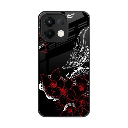 Fiery Petals back phone cover | glass case for oppo k13 5g