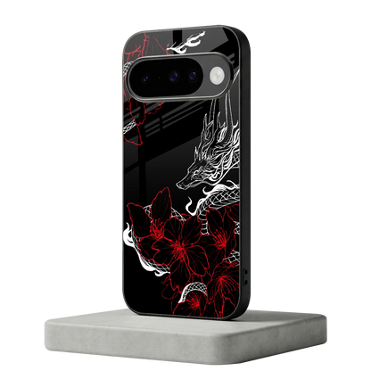 Fiery Petals google pixel 10 mobile cover | shockproof glass phone case