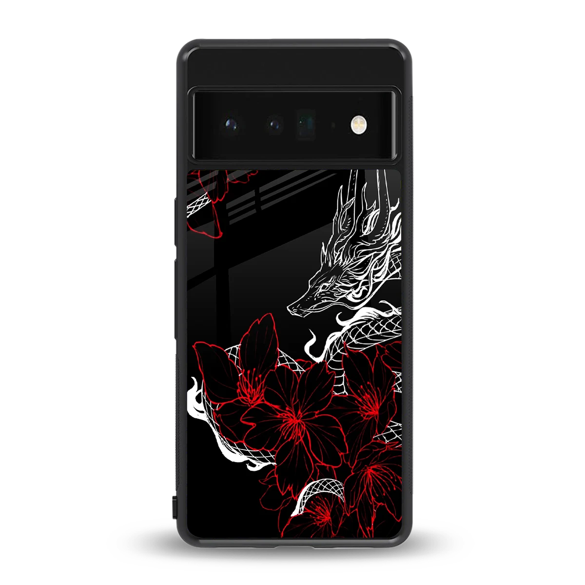 Fiery Petals back phone cover | glass case for google pixel 6 pro