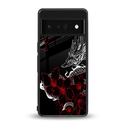 Fiery Petals back phone cover | glass case for google pixel 6 pro