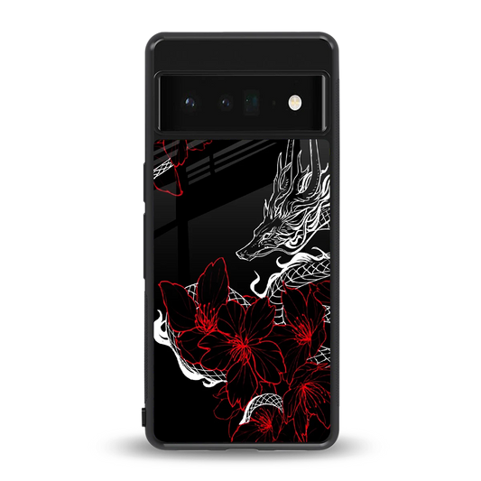 Fiery Petals back phone cover | glass case for google pixel 6 pro