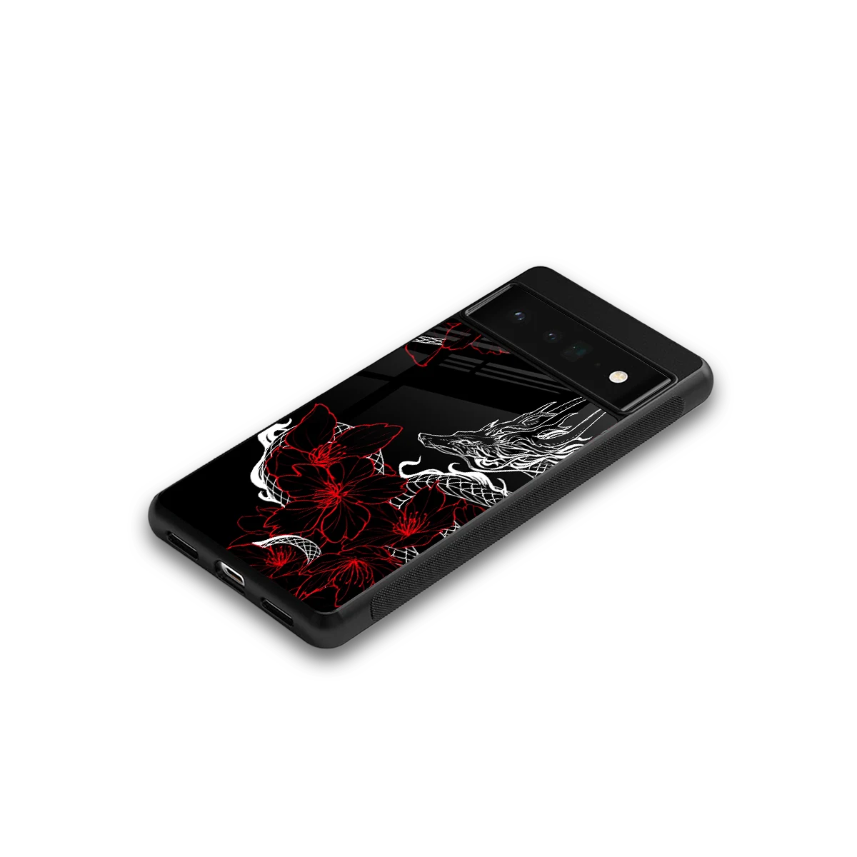 Fiery Petals google pixel 6 pro mobile cover | shockproof glass phone case