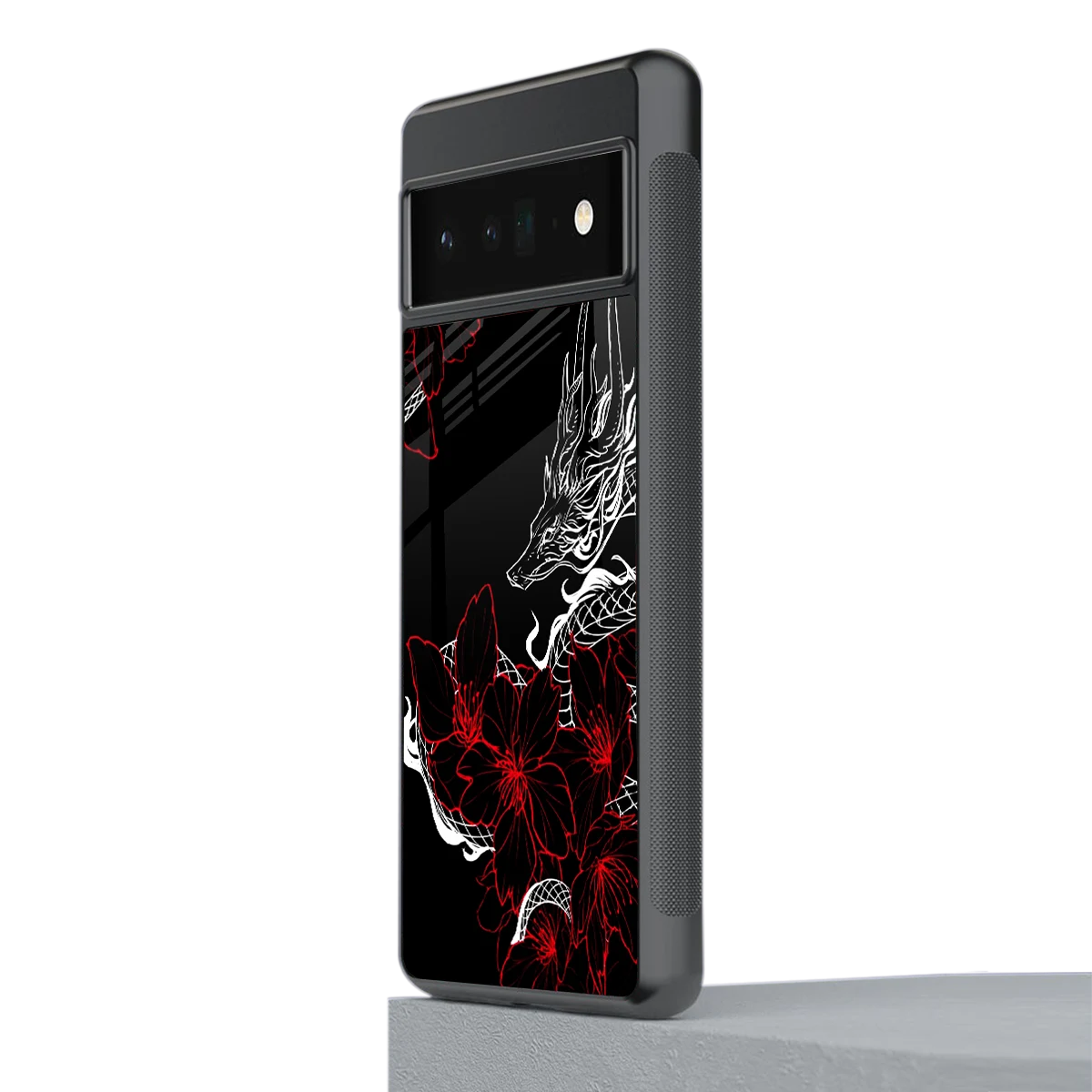 Fiery Petals stylish phone case for google pixel 6 pro | glossy glass and slim fit