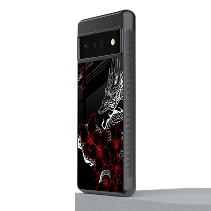 Fiery Petals stylish phone case for google pixel 6 pro | glossy glass and slim fit