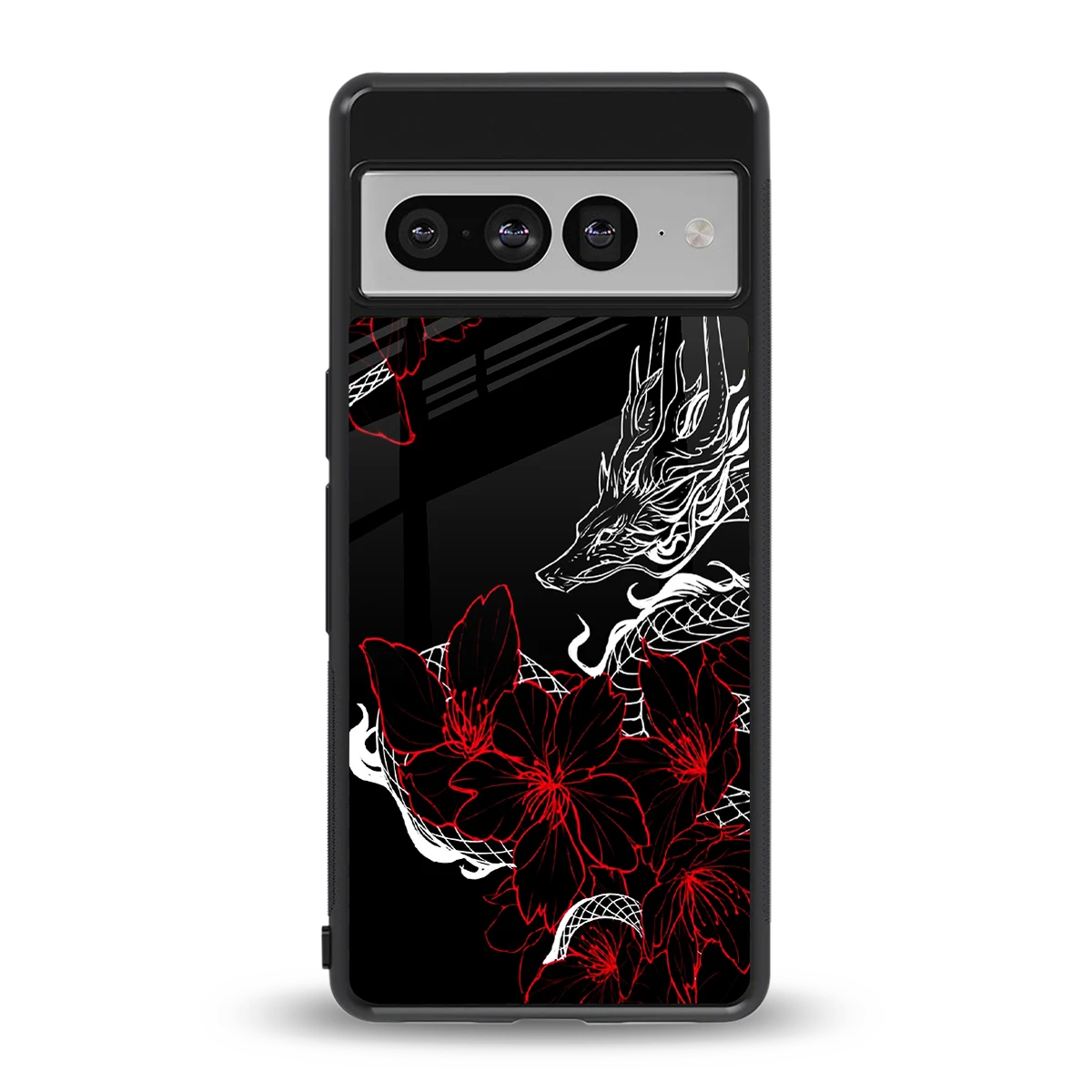 Fiery Petals back phone cover | glass case for google pixel 7 pro