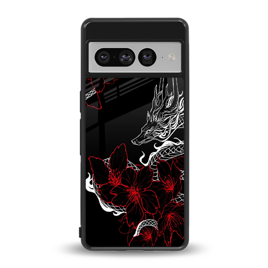 Fiery Petals back phone cover | glass case for google pixel 7 pro
