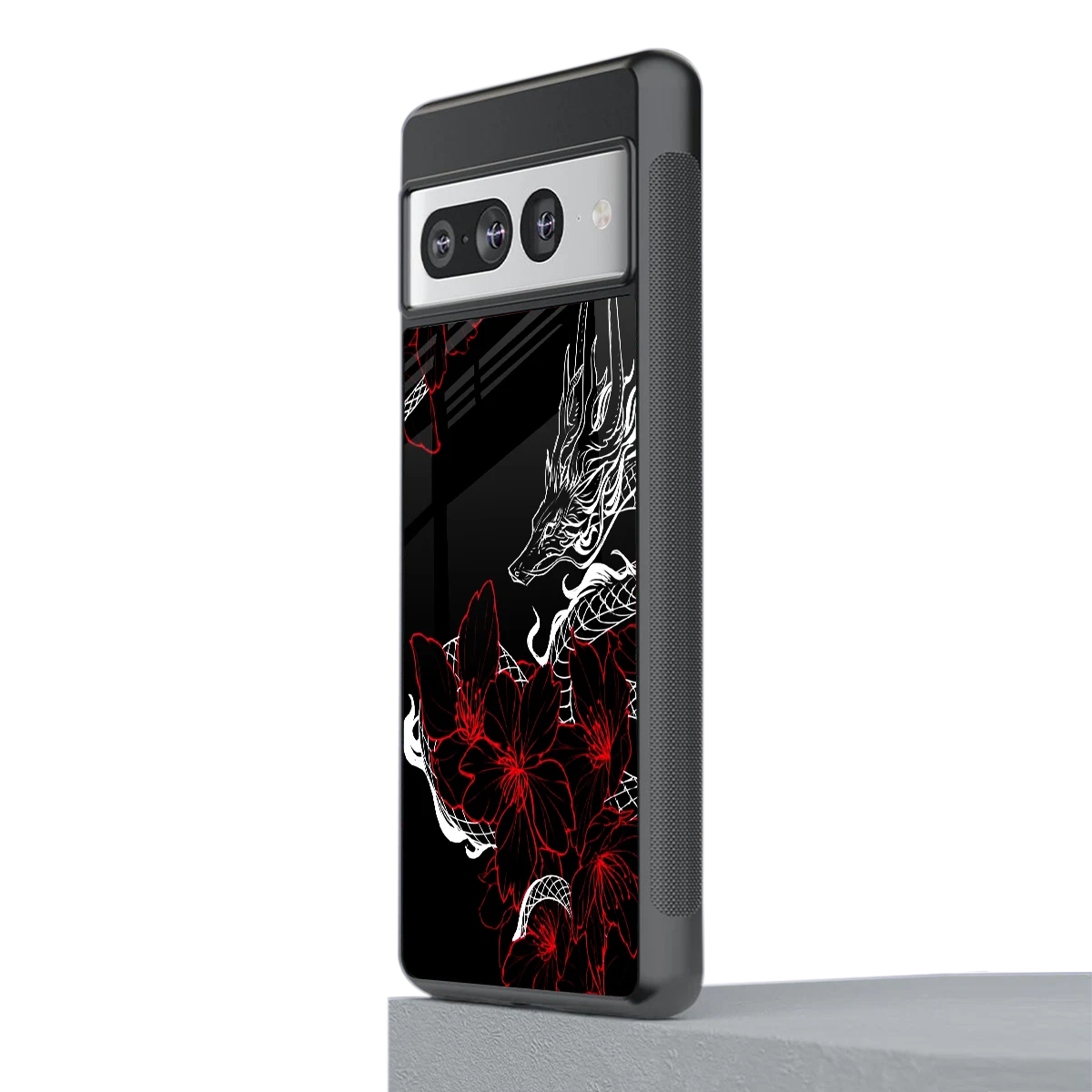 Fiery Petals stylish phone case for google pixel 7 pro | glossy glass and slim fit