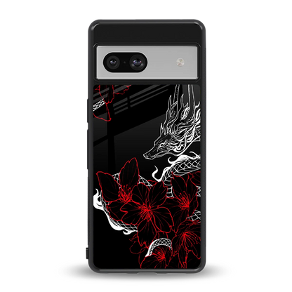 Fiery Petals back phone cover | glass case for google pixel 7