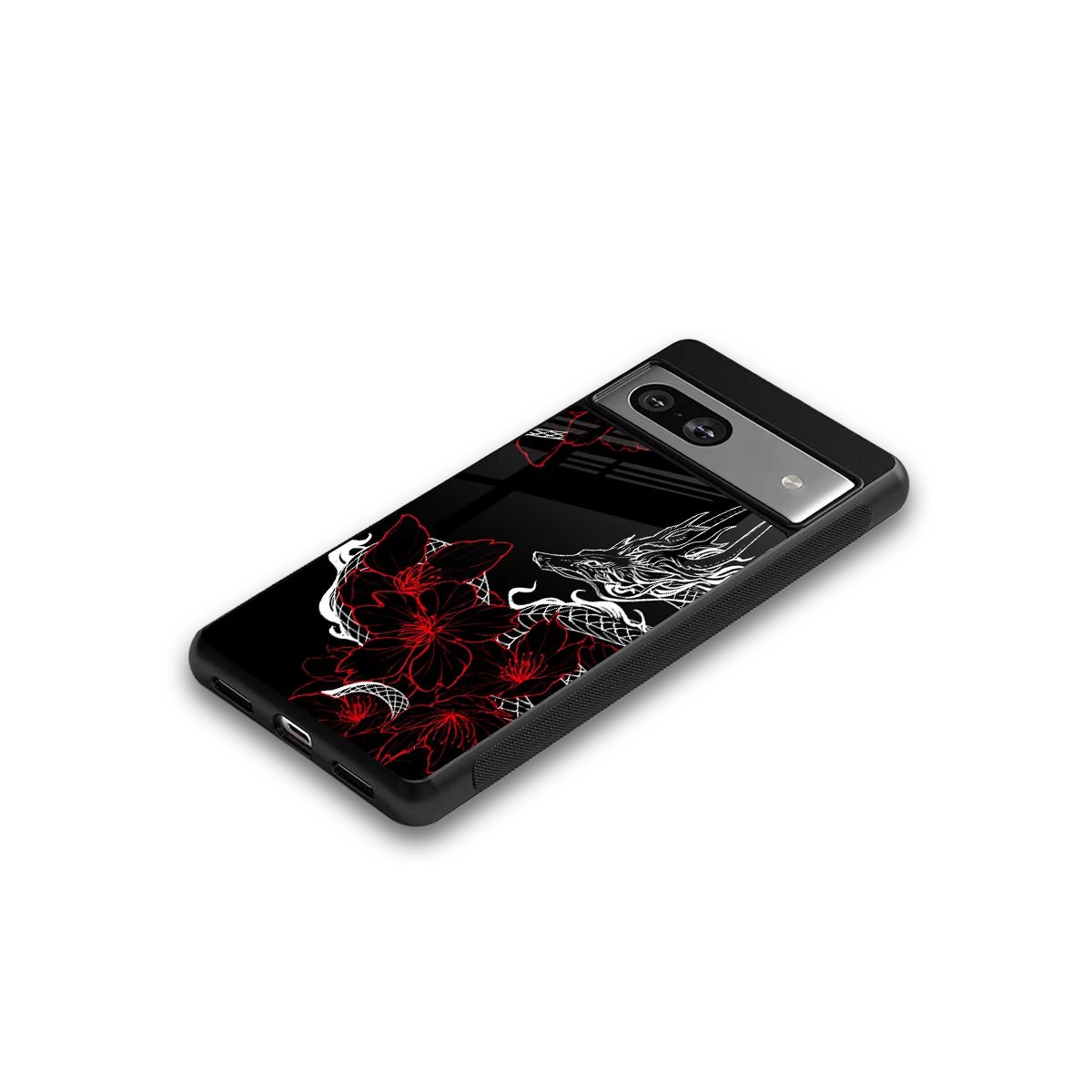 Fiery Petals google pixel 7 mobile cover | shockproof glass phone case