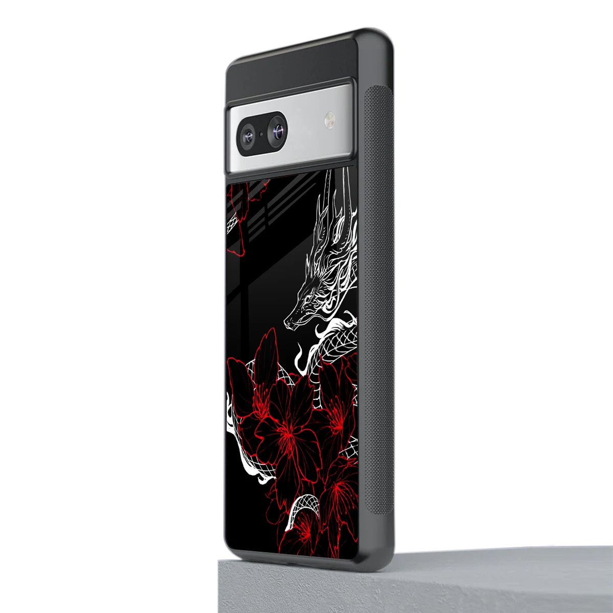 Fiery Petals stylish phone case for google pixel 7 | glossy glass and slim fit