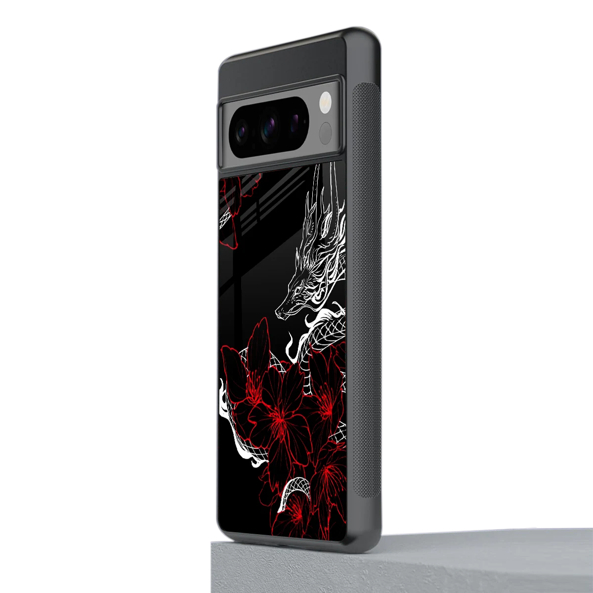 Fiery Petals stylish phone case for google pixel 8 pro | glossy glass and slim fit