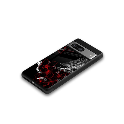 Fiery Petals google pixel 8 mobile cover | shockproof glass phone case