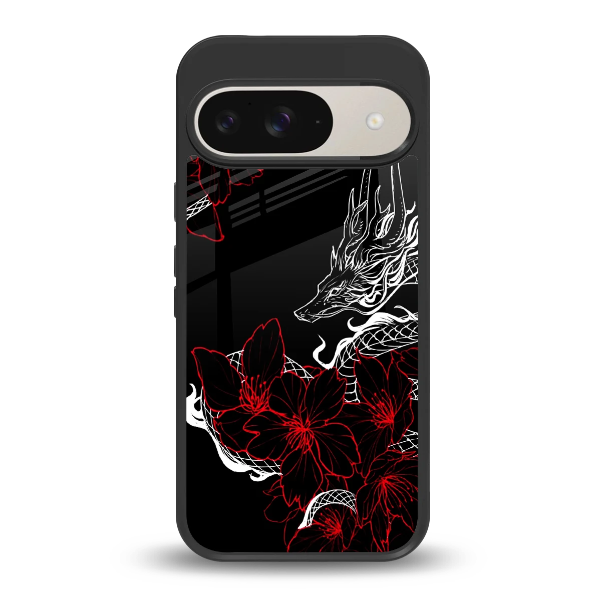 Fiery Petals back phone cover | glass case for google pixel 9