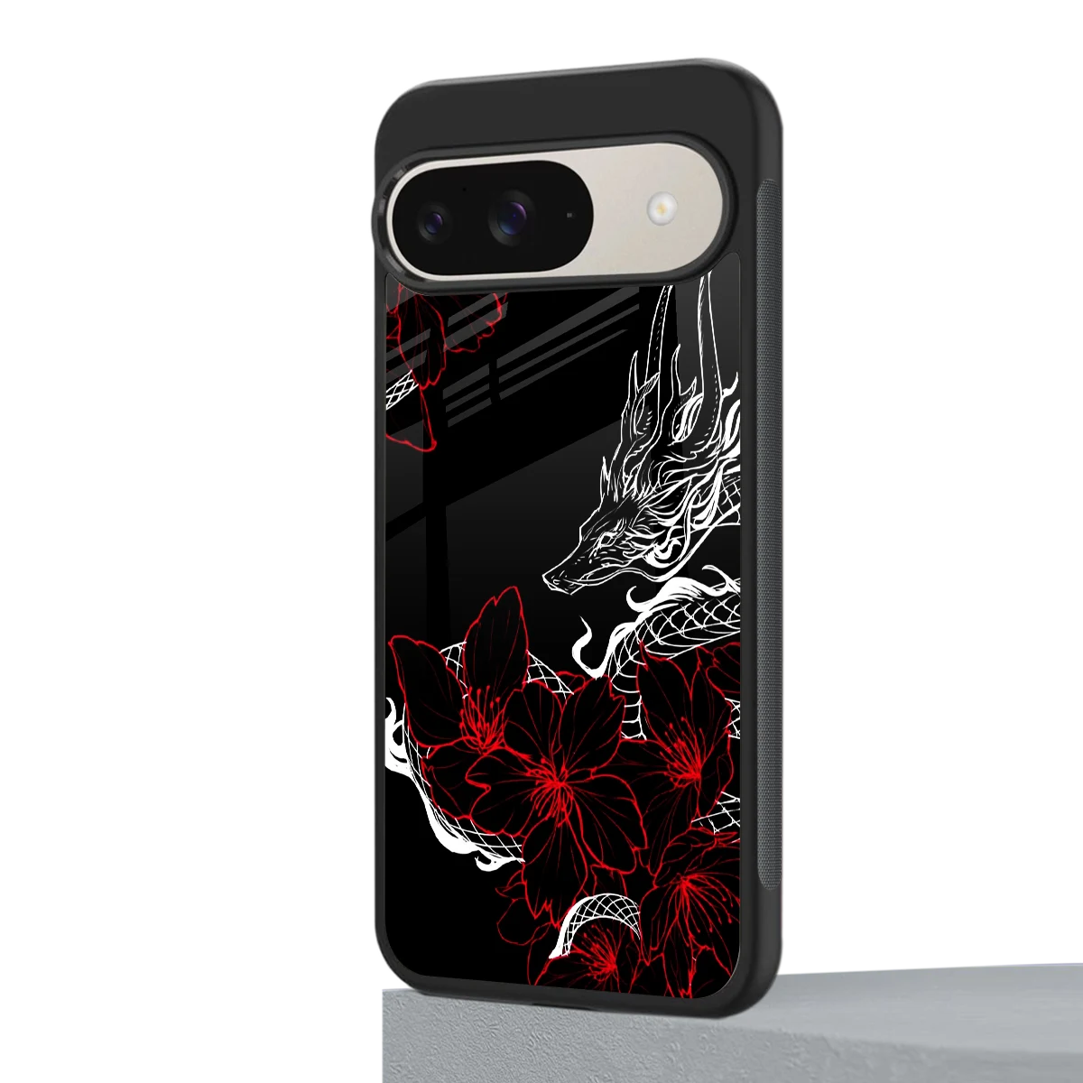 Fiery Petals google pixel 9 mobile cover | shockproof glass phone case