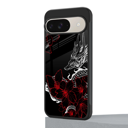 Fiery Petals google pixel 9 mobile cover | shockproof glass phone case