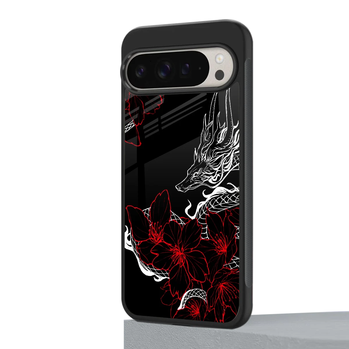 Fiery Petals google pixel 9 pro mobile cover | shockproof glass phone case