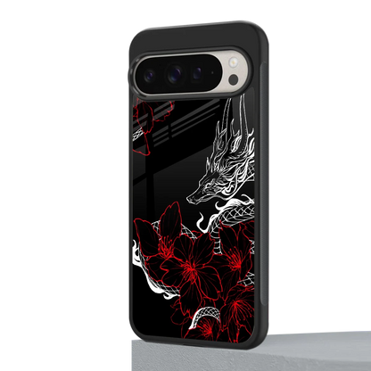 Fiery Petals google pixel 9 pro mobile cover | shockproof glass phone case