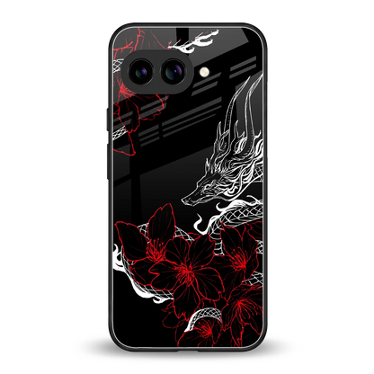 Fiery Petals back phone cover | glass case for google pixel 10a