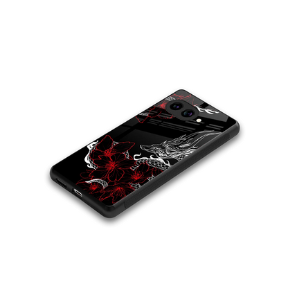 Fiery Petals stylish phone case for google pixel 10a | glossy glass and slim fit