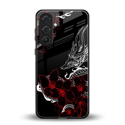 Fiery Petals back phone cover | glass case for samsung galaxy a36 5g