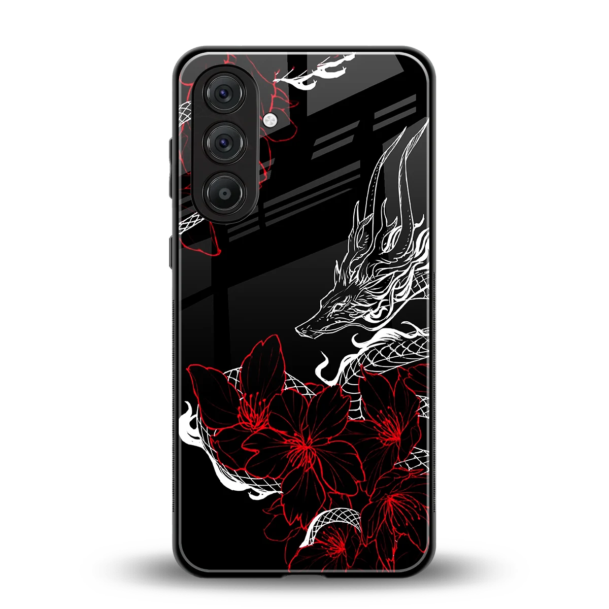 Fiery Petals back phone cover | glass case for samsung galaxy a14 5g